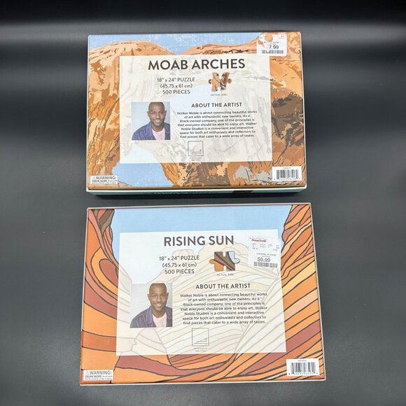 500 Piece Jigsaw Puzzles Walker Noble Studios Moab Arches Rising Sun Set of 2 - Picture 3 of 9